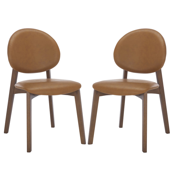 American Home Furniture Safavieh Couture Kayleen Wood And Vegan Leather Dining Chair