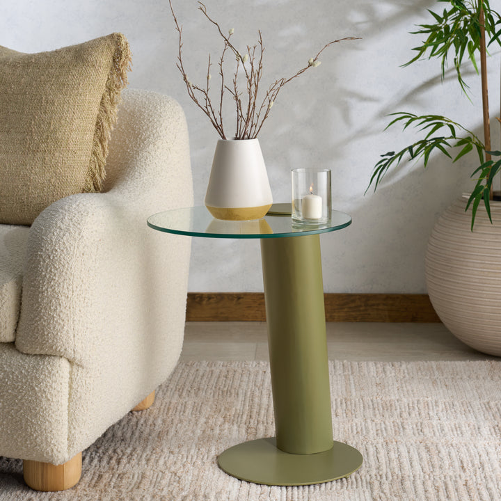 19.8"W x 15.7"D x 21.3"H / Olive Green/Clear