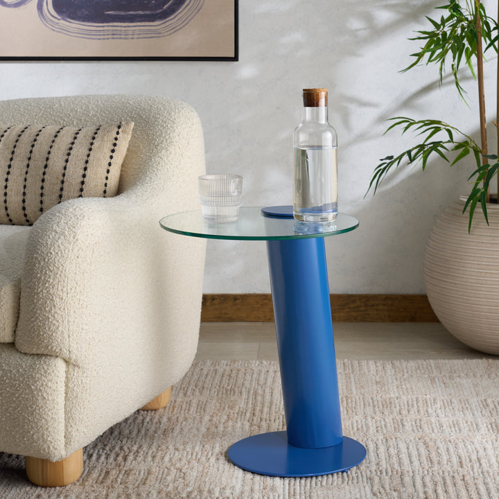 19.8"W x 15.7"D x 21.3"H / Blue/Clear