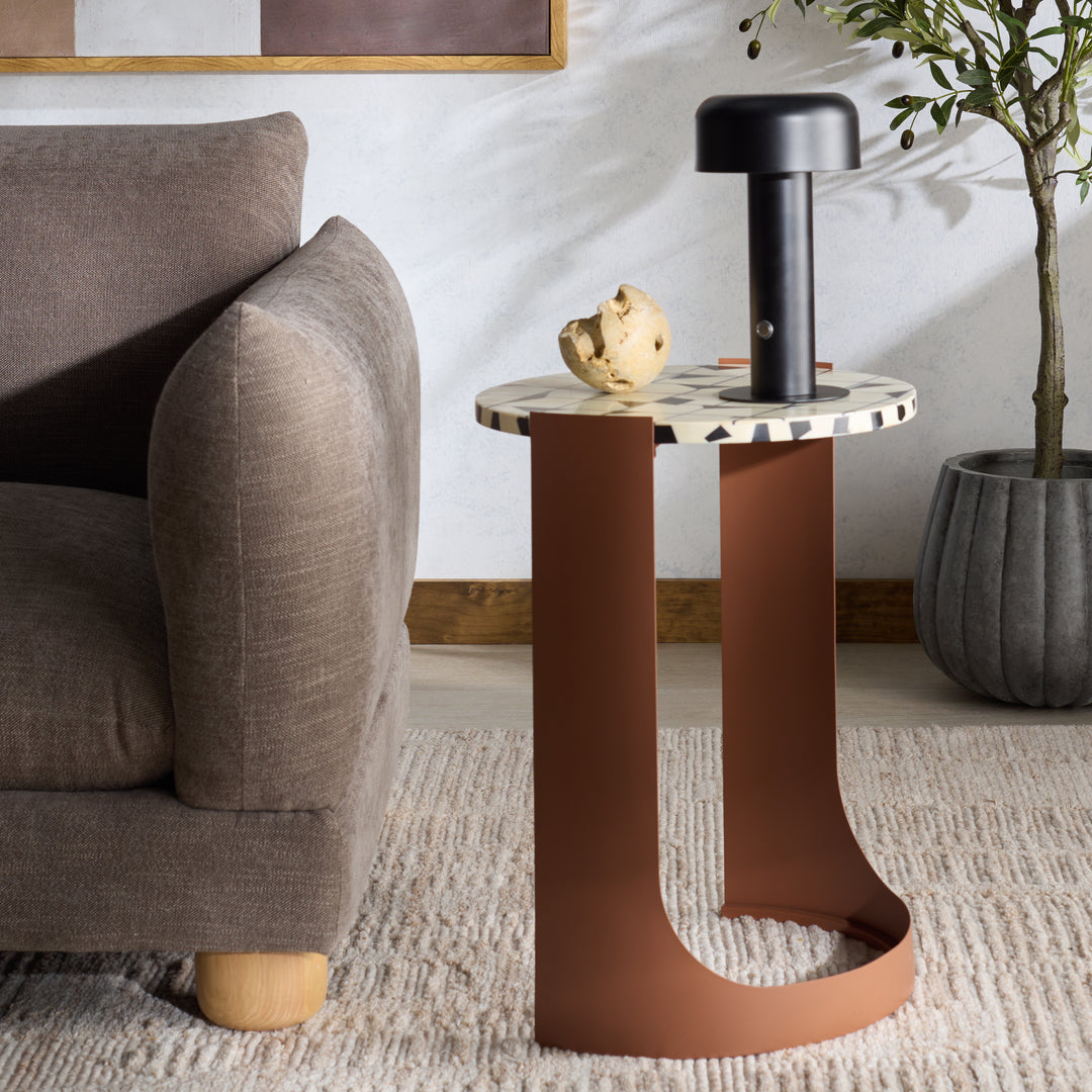 16"W x 16"D x 21.8"H / Brown/White