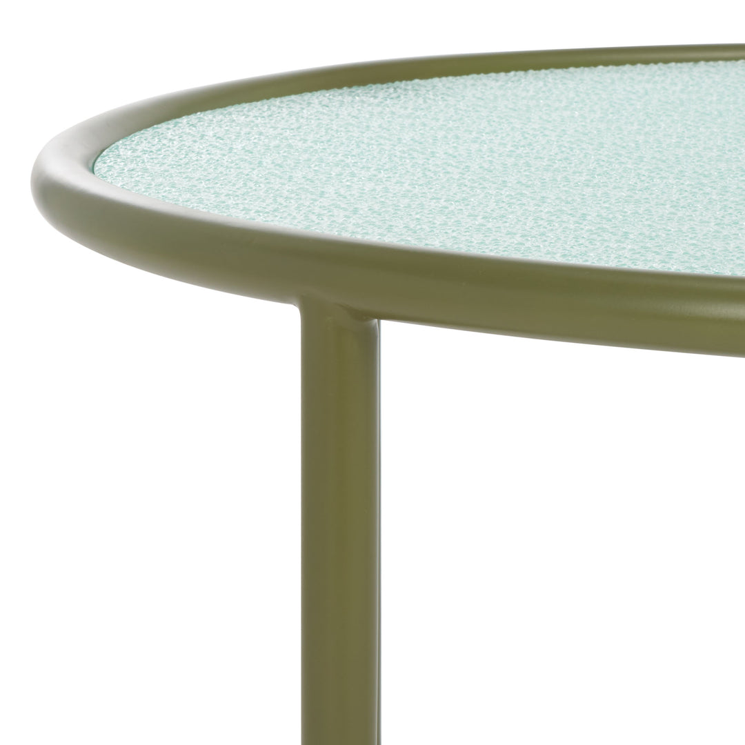 31.1"W x 31.1"D x 16.1"H / Olive Green/Clear