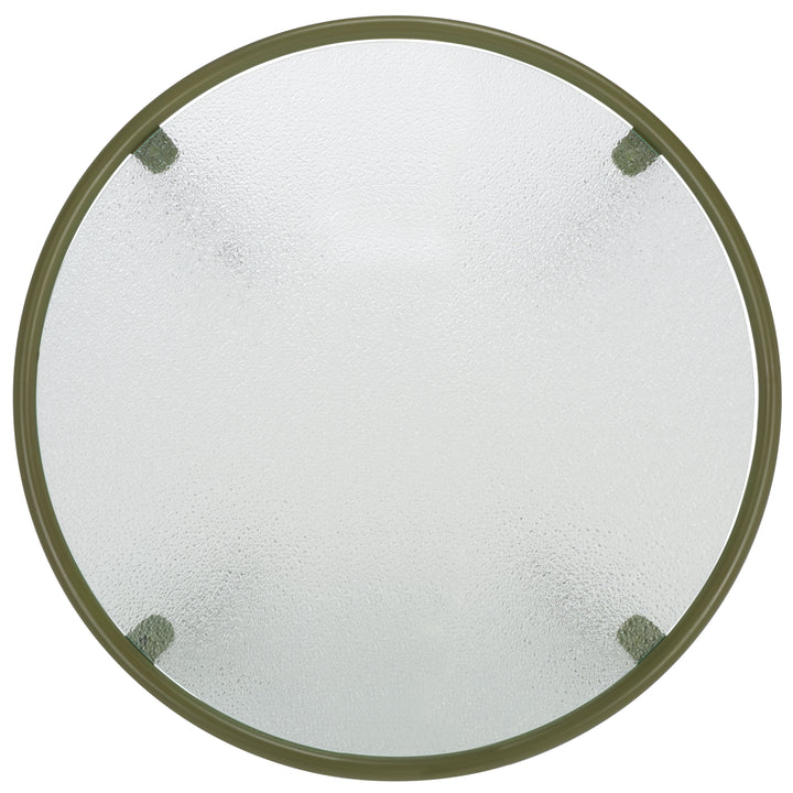 31.1"W x 31.1"D x 16.1"H / Olive Green/Clear