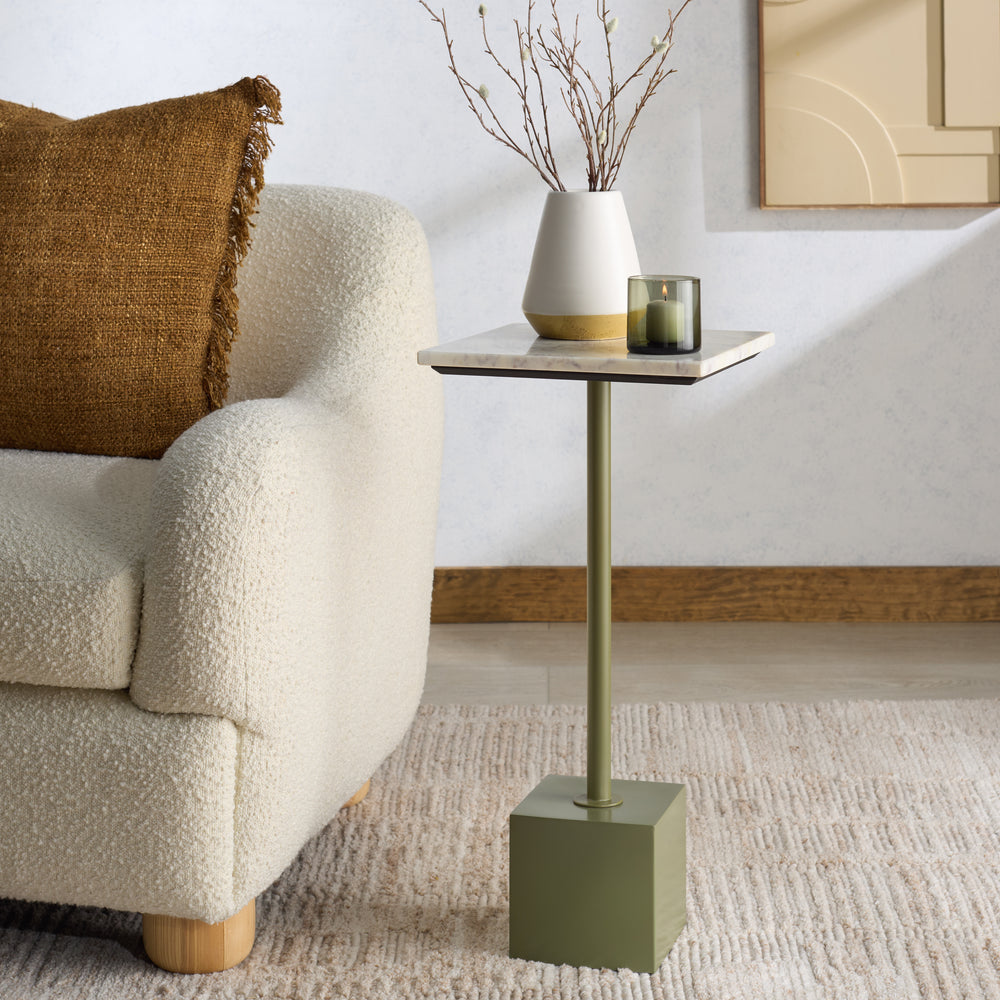 American Home Furniture Safavieh Couture Albertelli Marble Top Drink Table