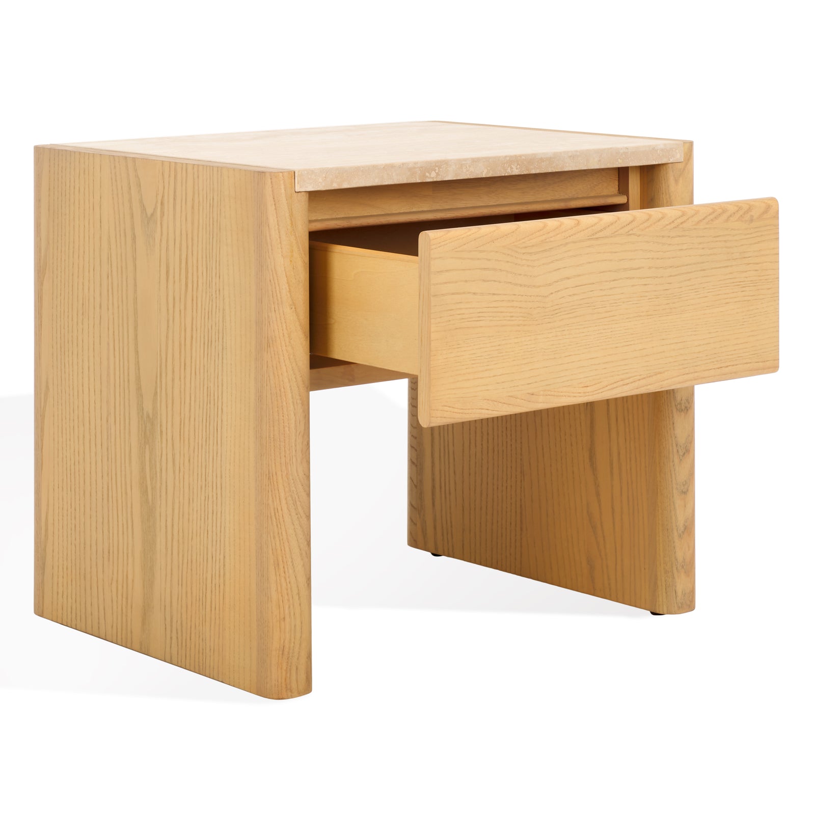 American Home Furniture Safavieh Couture Bellarose Travertine Nightstand