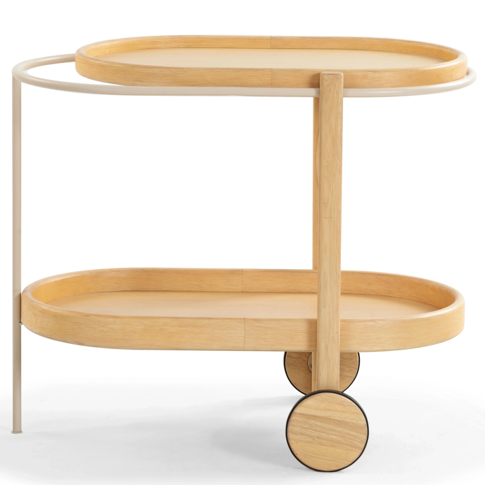 American Home Furniture Safavieh Couture Trianna Wood Oval 2 Shelf Bar Cart