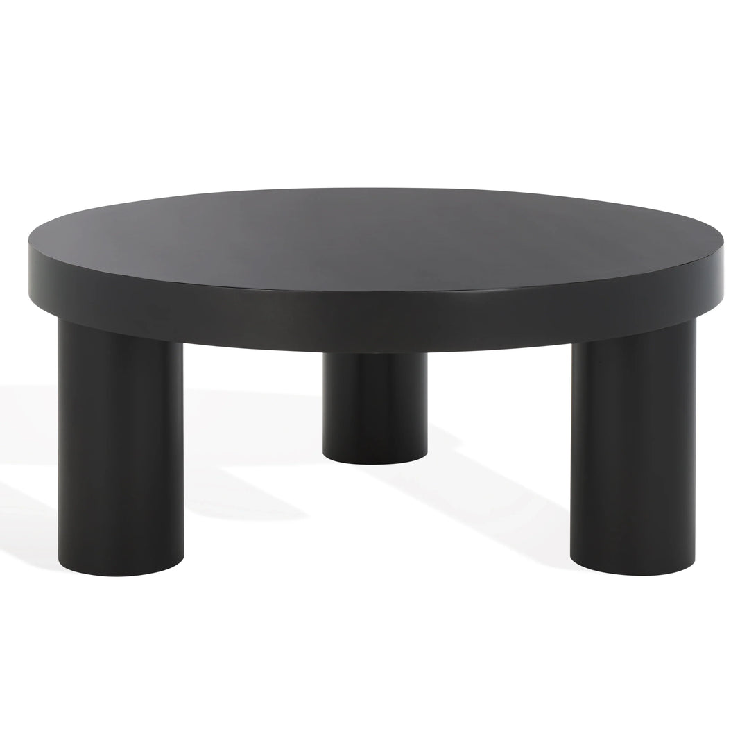 Bary Round 3 Leg Wood Coffee Table - AmericanHomeFurniture