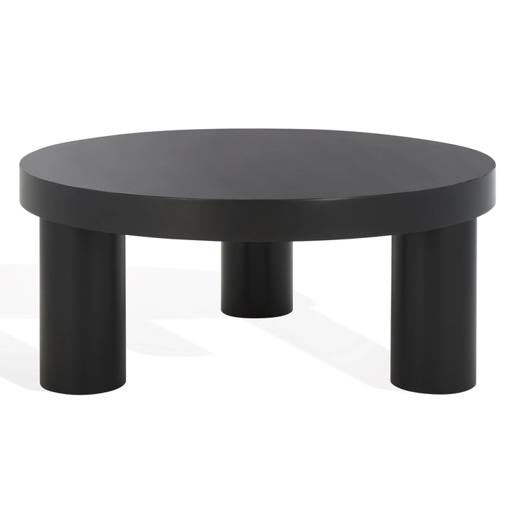 Bary Round 3 Leg Wood Coffee Table - AmericanHomeFurniture