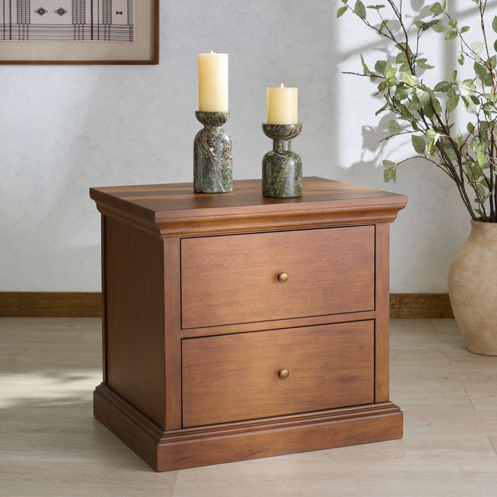 American Home Furniture Safavieh Couture Lizzy 2 Drawer Wood Nightstand