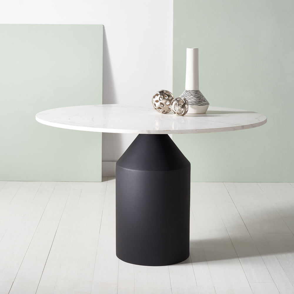 American Home Furniture Safavieh Couture Rayelle Pedestal Marble Dining Table