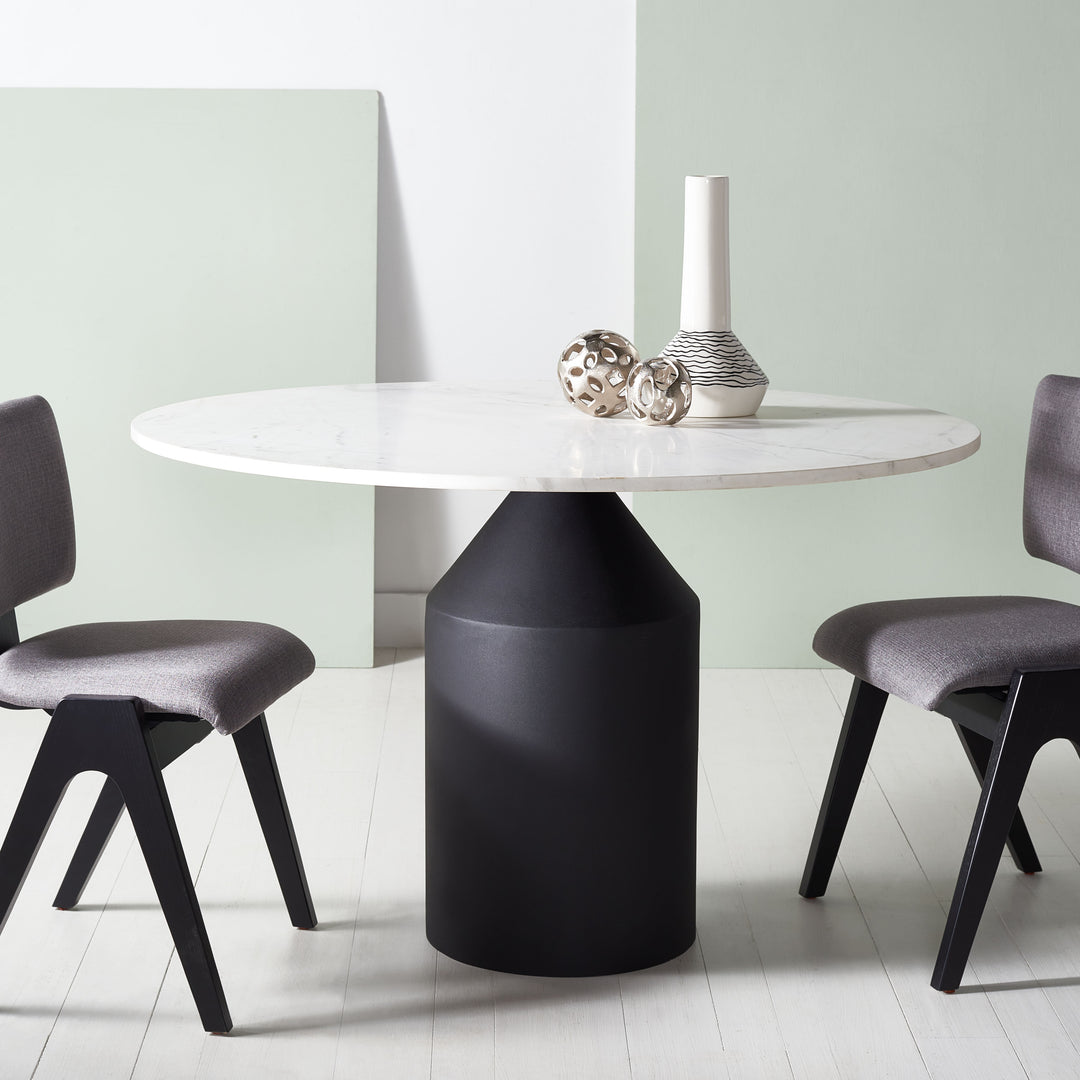 American Home Furniture Safavieh Couture Rayelle Pedestal Marble Dining Table