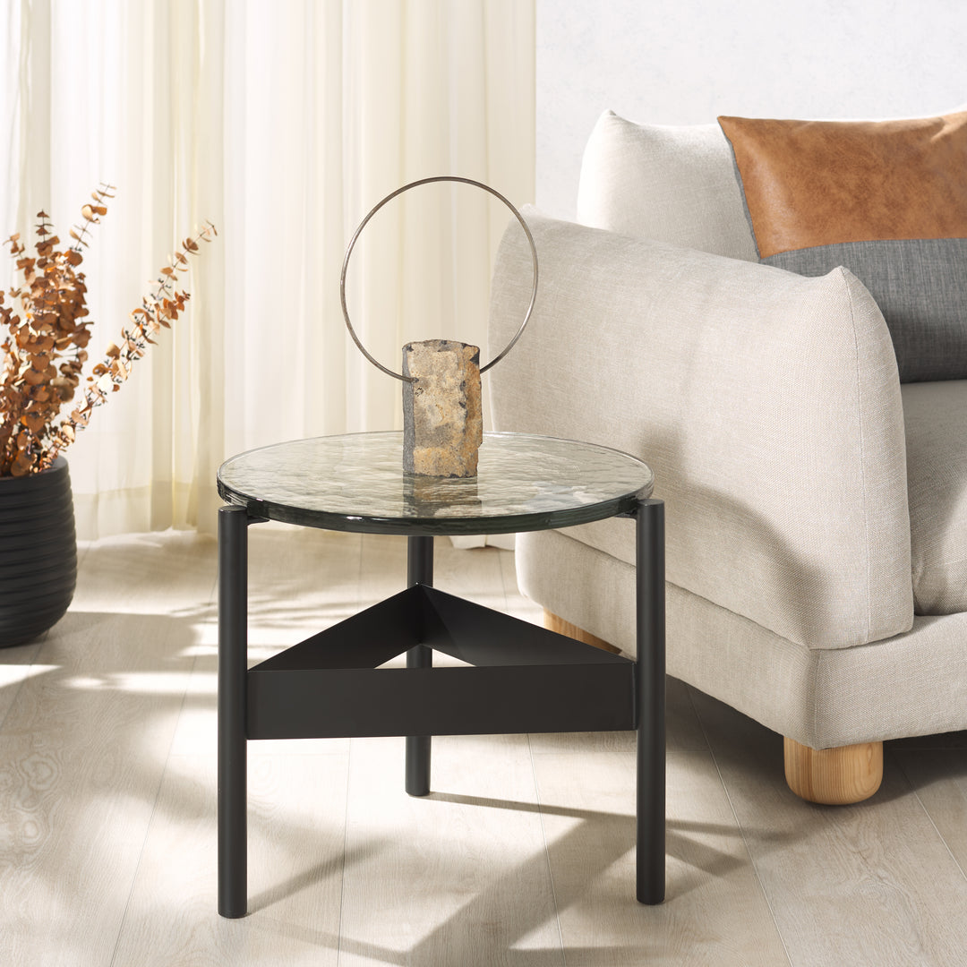 American Home Furniture Safavieh Couture Rozalia Cast Glass Accent Table