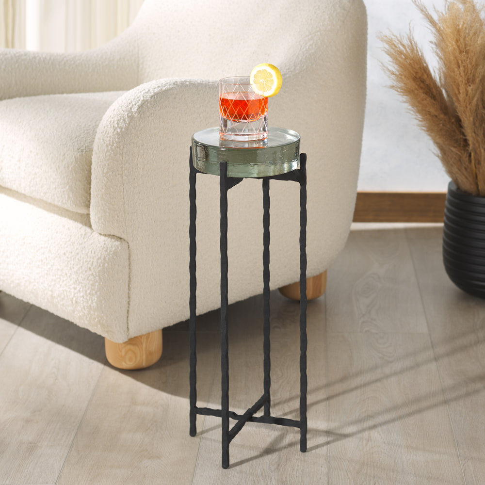 American Home Furniture Safavieh Couture Kathaleen Cast Glass Drink Table