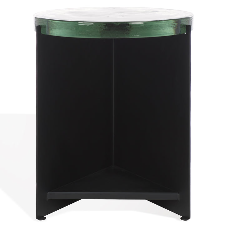 American Home Furniture Safavieh Couture Marisella Cast Glass Accent Table