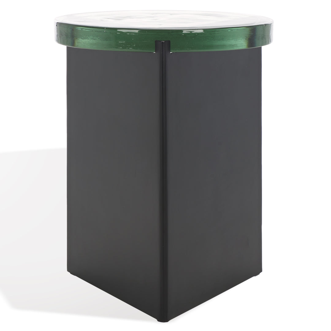 American Home Furniture Safavieh Couture Marisella Cast Glass Accent Table