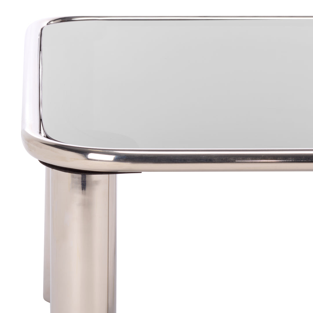 American Home Furniture Safavieh Couture Elizanette Stainless Steel Square Coffee Table