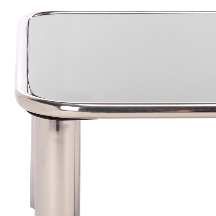 American Home Furniture Safavieh Couture Elizanette Stainless Steel Square Coffee Table