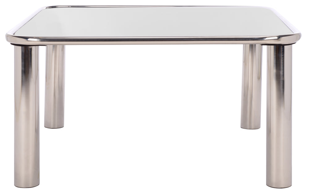 American Home Furniture Safavieh Couture Elizanette Stainless Steel Square Coffee Table