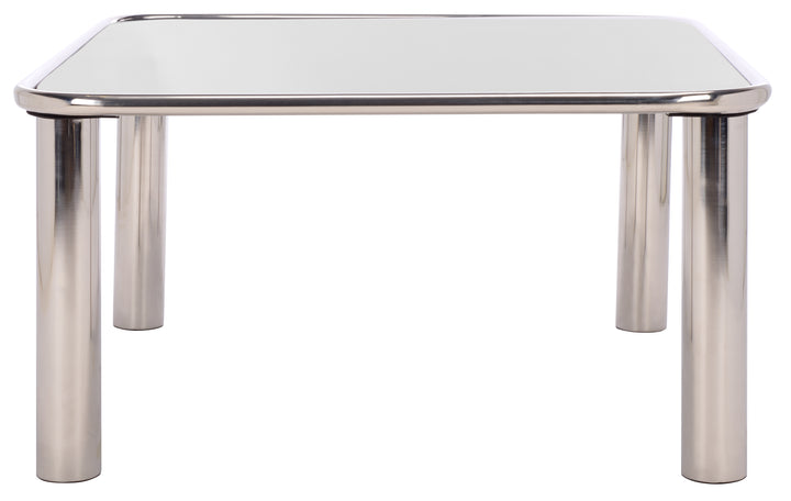 American Home Furniture Safavieh Couture Elizanette Stainless Steel Square Coffee Table