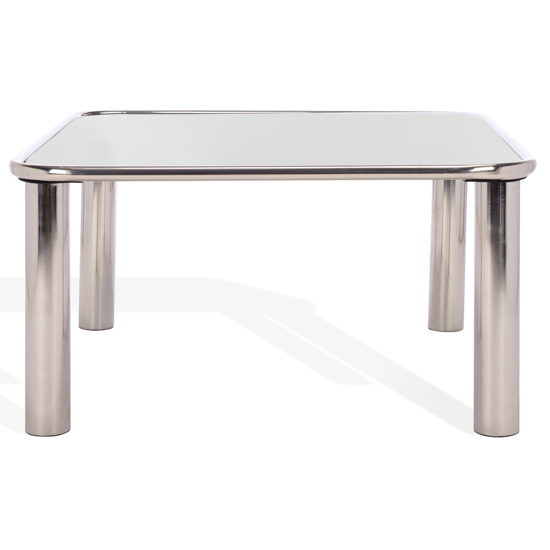 American Home Furniture Safavieh Couture Elizanette Stainless Steel Square Coffee Table