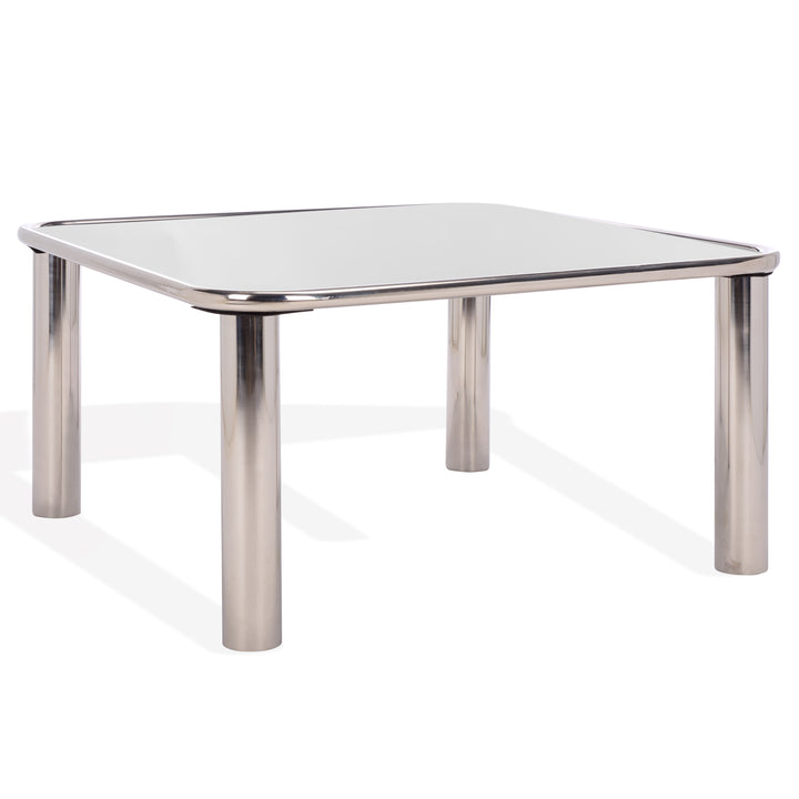 American Home Furniture Safavieh Couture Elizanette Stainless Steel Square Coffee Table