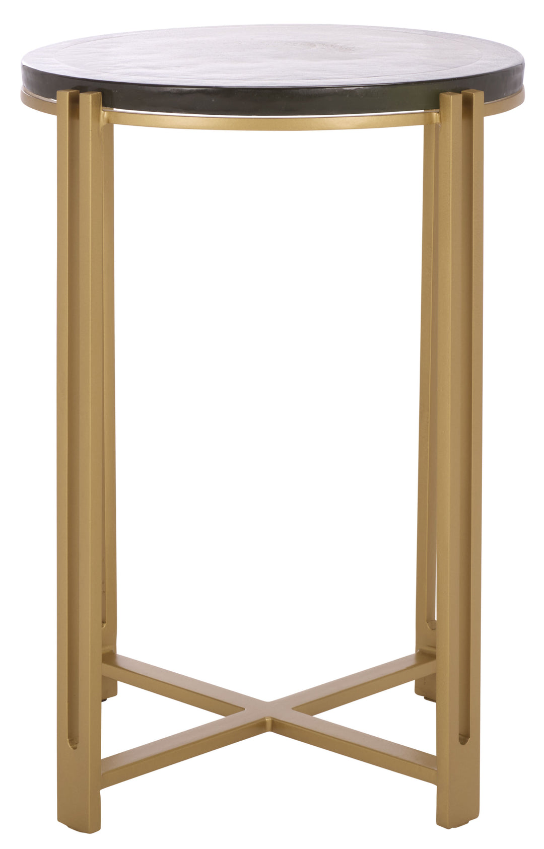 American Home Furniture Safavieh Couture Levitt Cast Glass Top Accent Table