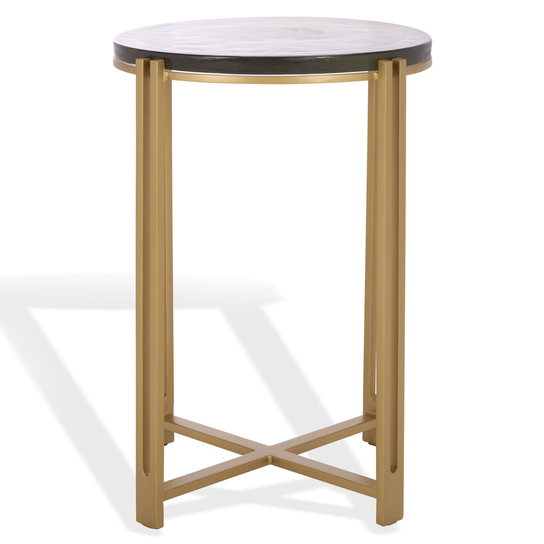 American Home Furniture Safavieh Couture Levitt Cast Glass Top Accent Table