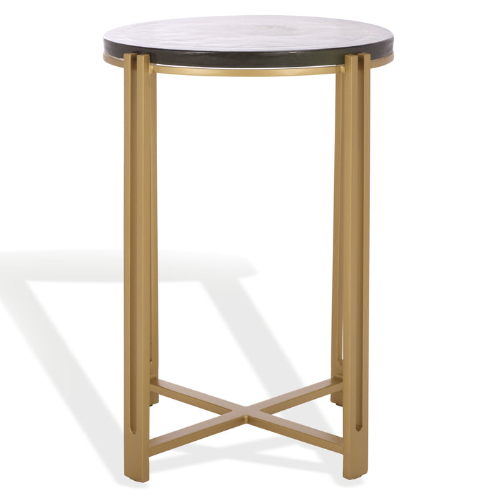 American Home Furniture Safavieh Couture Levitt Cast Glass Top Accent Table
