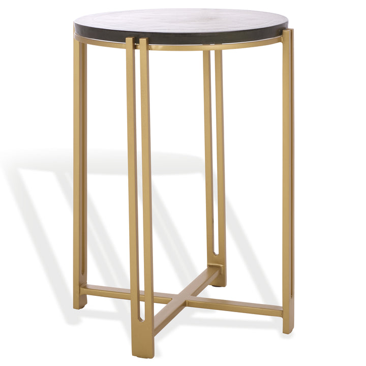 American Home Furniture Safavieh Couture Levitt Cast Glass Top Accent Table