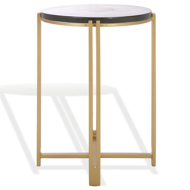 American Home Furniture Safavieh Couture Levitt Cast Glass Top Accent Table