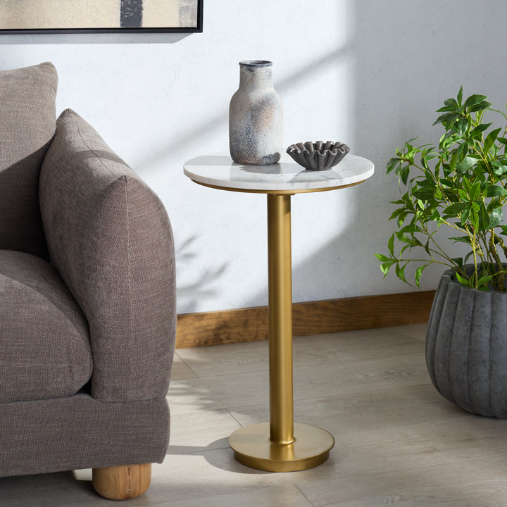 American Home Furniture Safavieh Couture Branxton Marble Top Accent Table