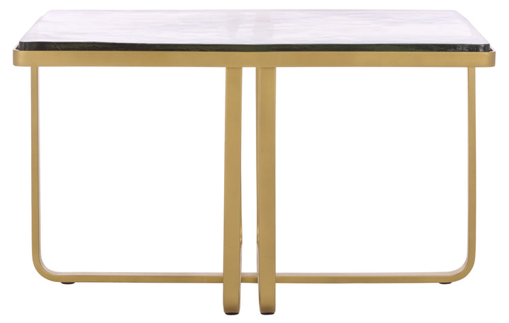 American Home Furniture Safavieh Couture Dominic Cast Glass Top Coffee Table