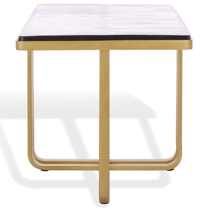 American Home Furniture Safavieh Couture Dominic Cast Glass Top Coffee Table