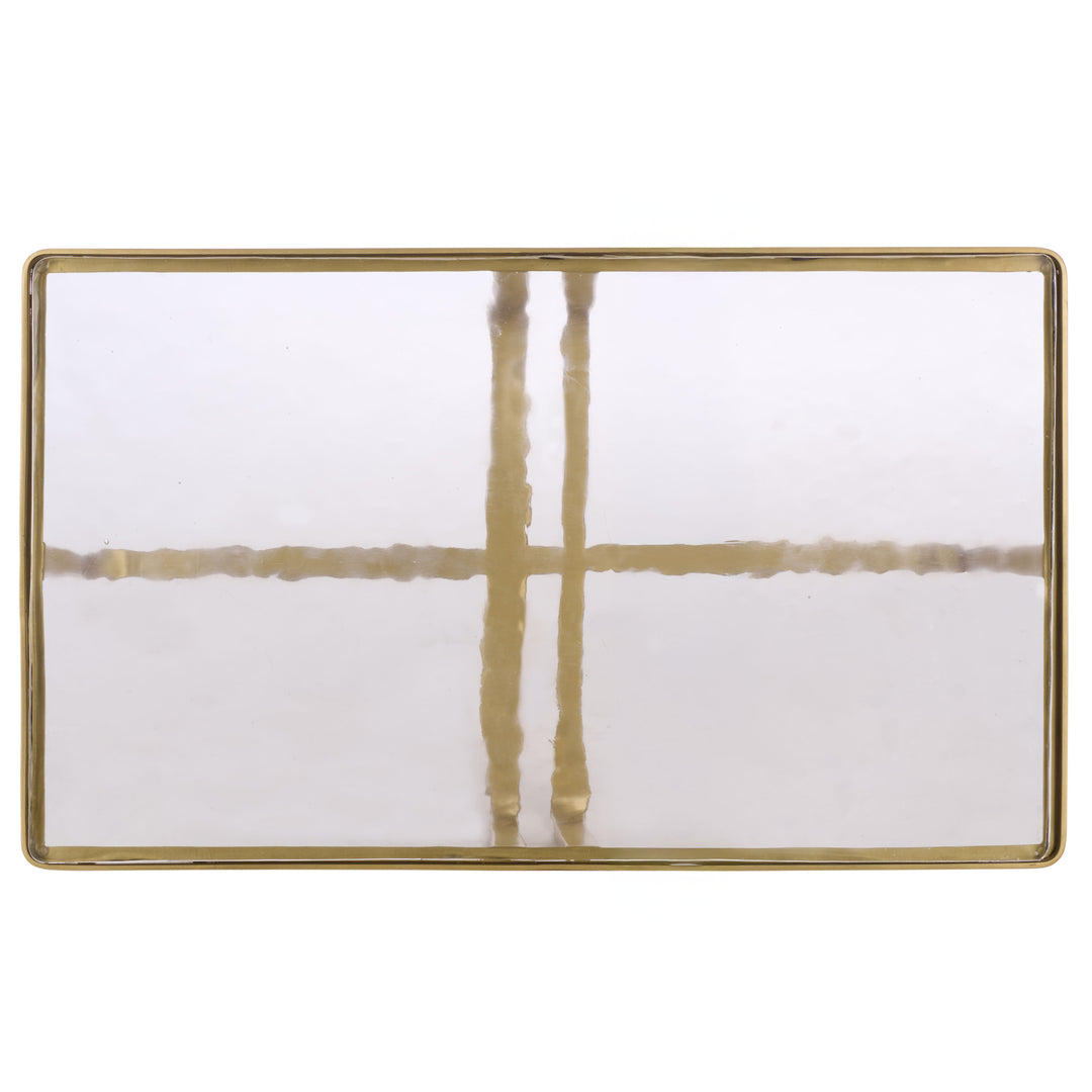 American Home Furniture Safavieh Couture Dominic Cast Glass Top Coffee Table