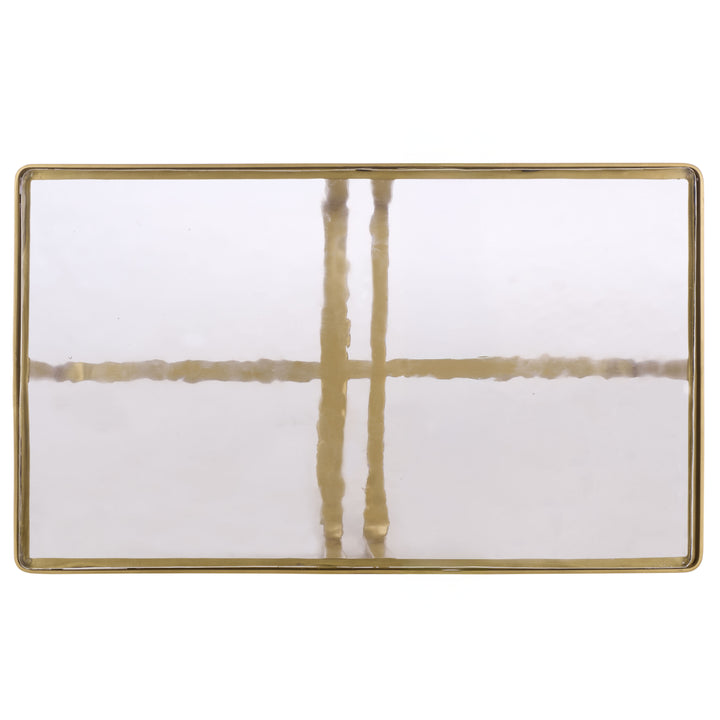 American Home Furniture Safavieh Couture Dominic Cast Glass Top Coffee Table