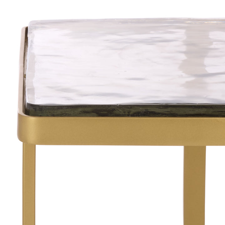 American Home Furniture Safavieh Couture Dominic Cast Glass Top Accent Table