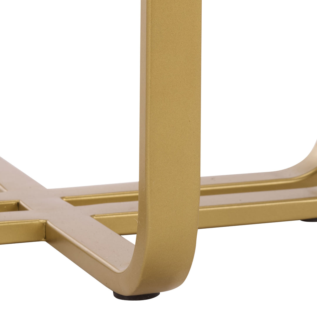 American Home Furniture Safavieh Couture Dominic Cast Glass Top Accent Table