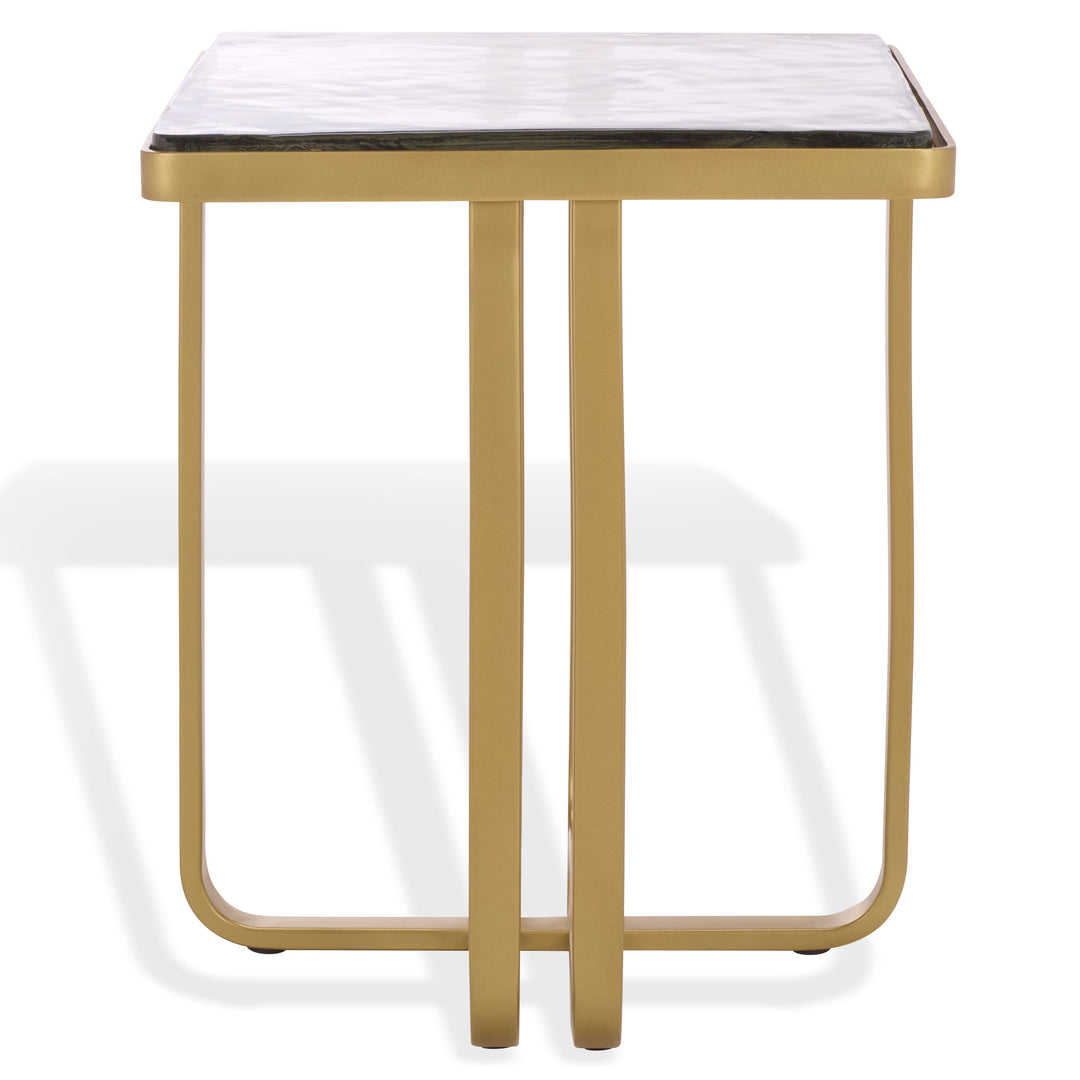 American Home Furniture Safavieh Couture Dominic Cast Glass Top Accent Table