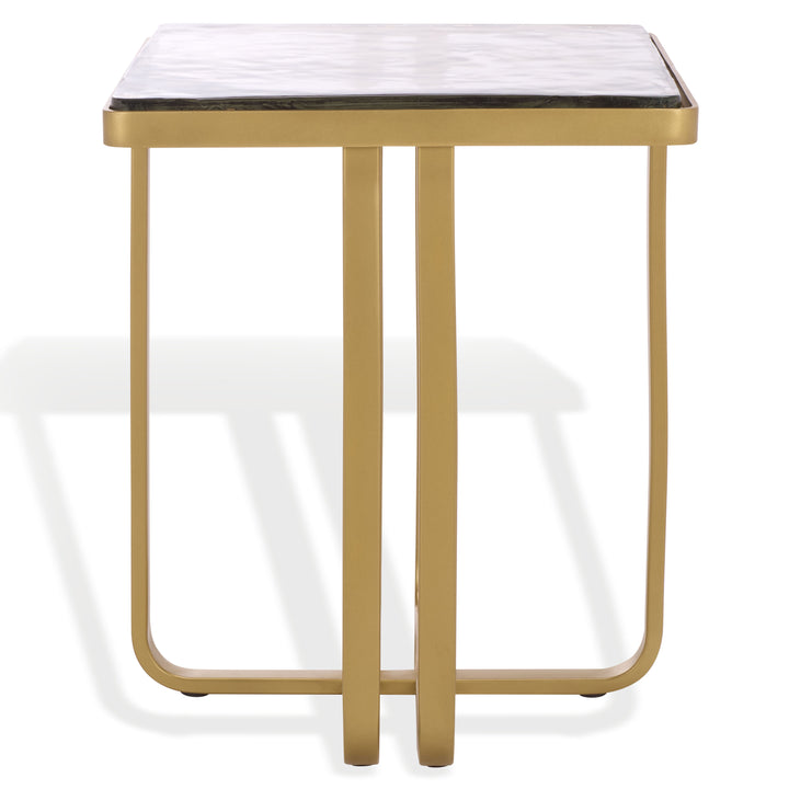 American Home Furniture Safavieh Couture Dominic Cast Glass Top Accent Table