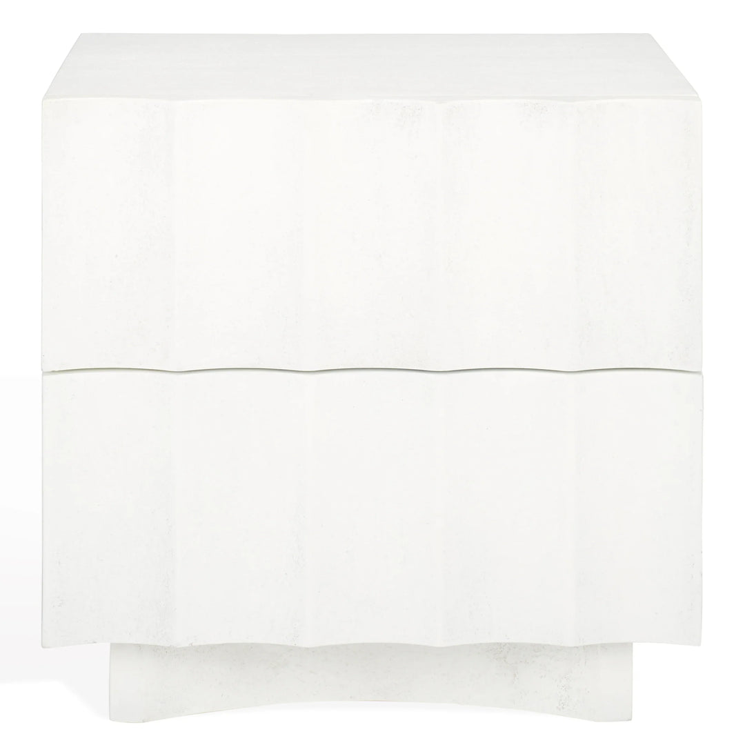 Woodworth 2 Drawer Cement Nightstand - AmericanHomeFurniture