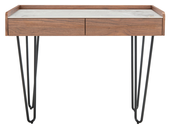 American Home Furniture Safavieh Couture Timothy Hairpin Legs Desk