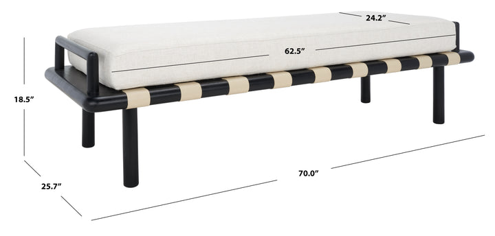 BLACK / WHITE / 70" x 25.7" x 18.5"