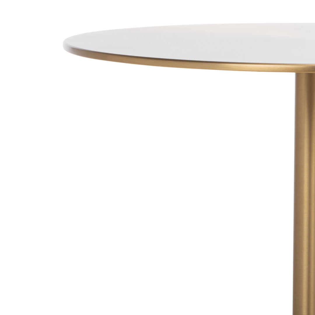 12.6"W x 12.6"D x 20.5"H / Antique Brass/White