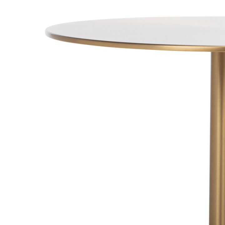 12.6"W x 12.6"D x 20.5"H / Antique Brass/White