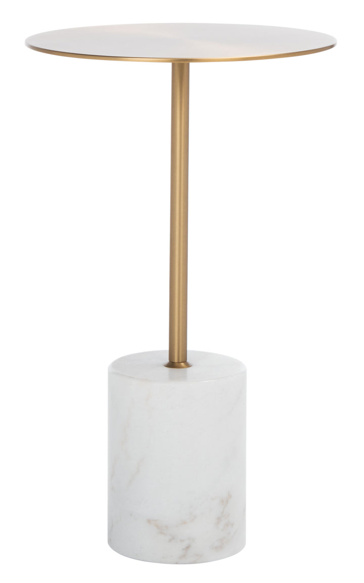 12.6"W x 12.6"D x 20.5"H / Antique Brass/White