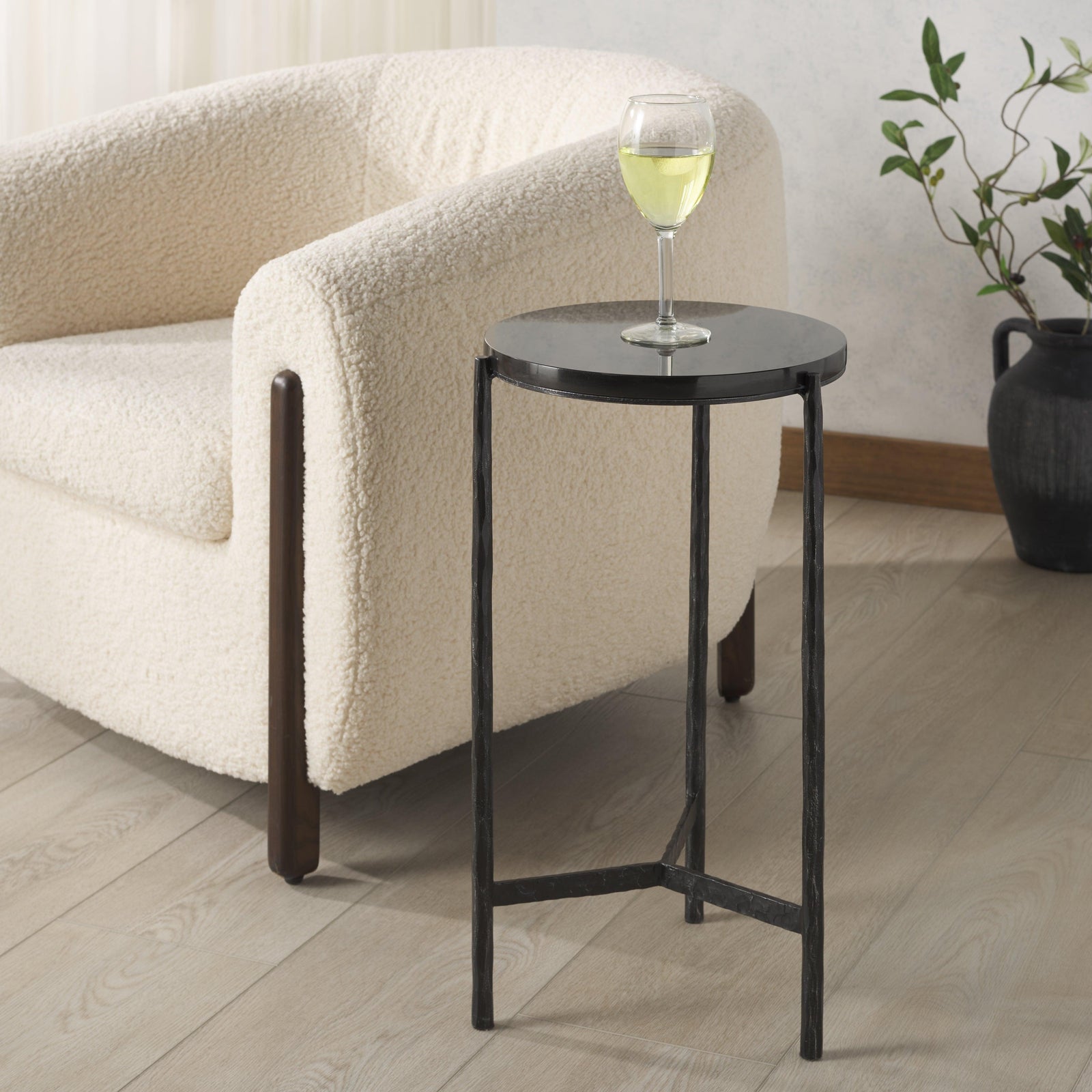Safavieh Couture Marylou Marble Top Drink Table ACCENT TABLES