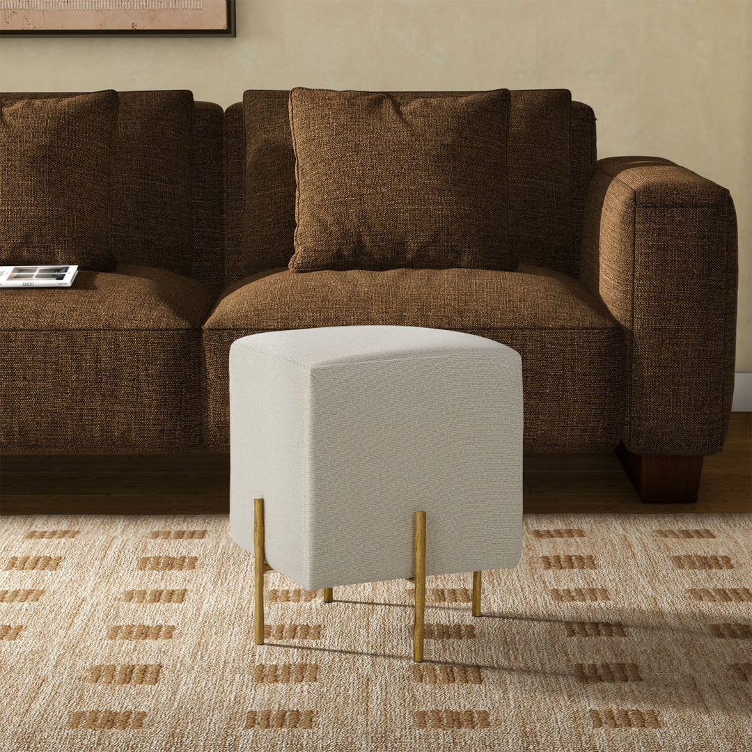 American Home Furniture Safavieh Couture Jessa Square Boucle Ottoman