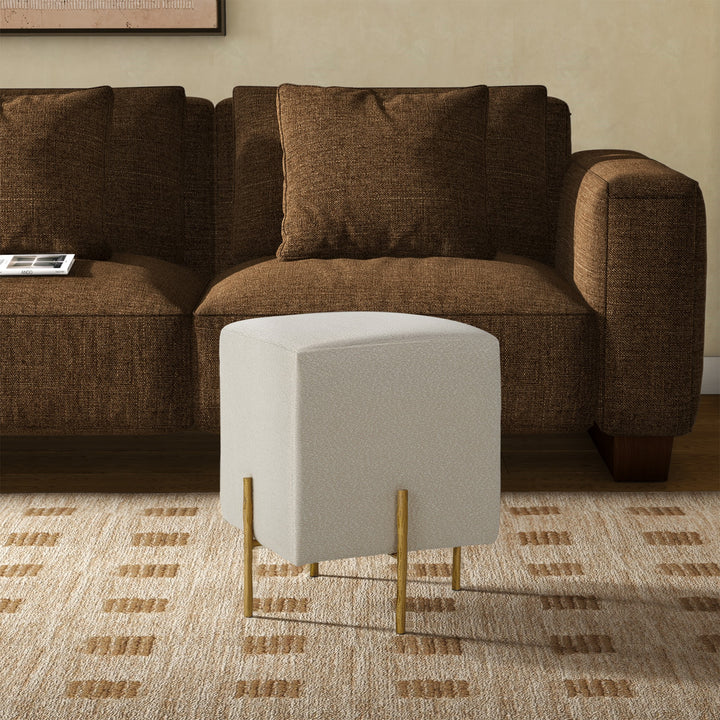 American Home Furniture Safavieh Couture Jessa Square Boucle Ottoman