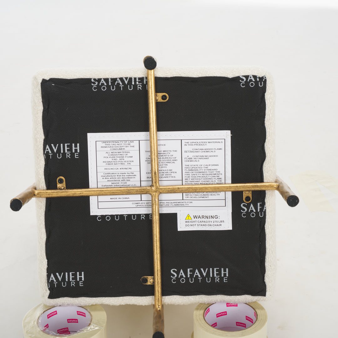 American Home Furniture Safavieh Couture Jessa Square Boucle Ottoman