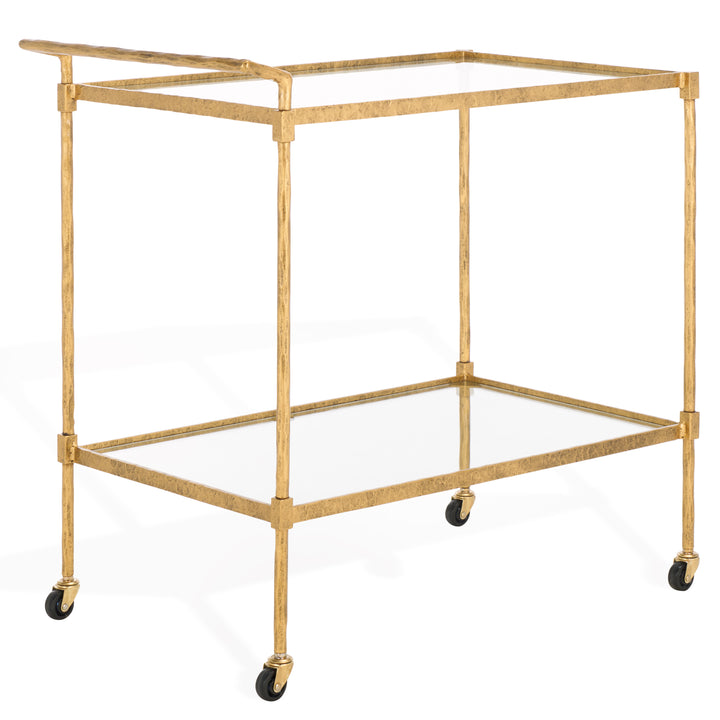 30.7"W x 18.1"D x 30.4"H / Brass/Clear