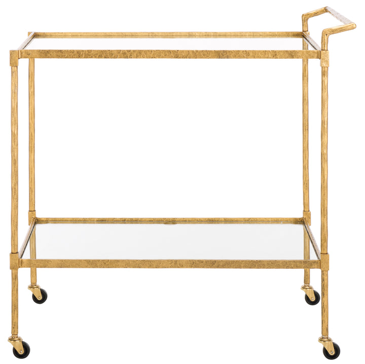 30.7"W x 18.1"D x 30.4"H / Brass/Clear